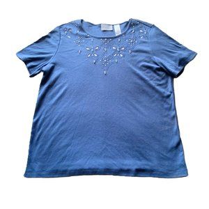 Blue Cottagecore Butterfly Top